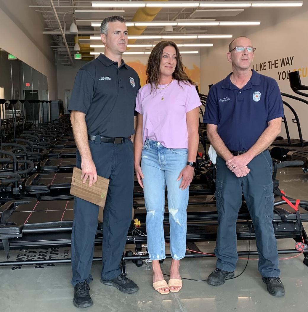 Nicole with paramedics